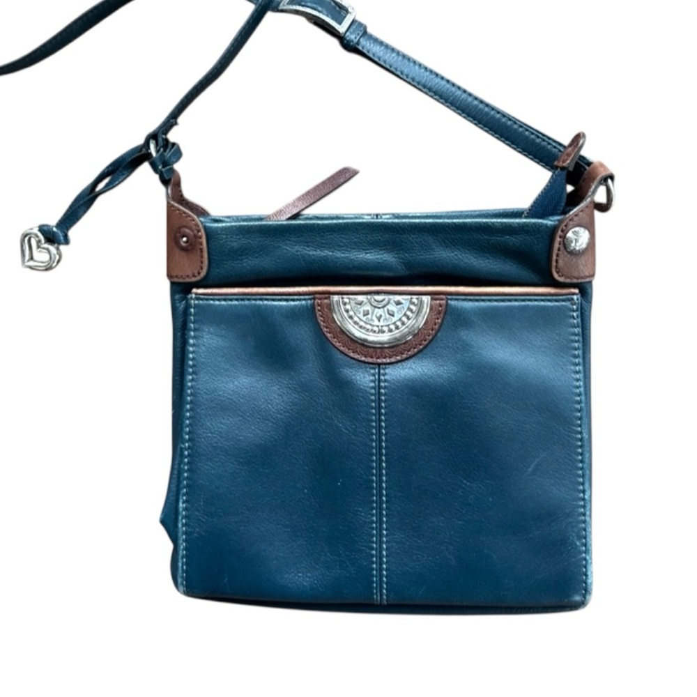 Brighton Blue and Brown Crossbody Bag